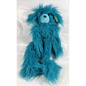 Vintage Play By Play Blue Dog Long Hair Plush With Extra Long Arms Legs Texas